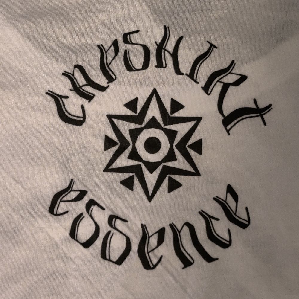 NEW Organic Cotton Tee "Joy" w/ Mandala New Age White Crew Neck T-Shirt Small - Picture 6 of 7